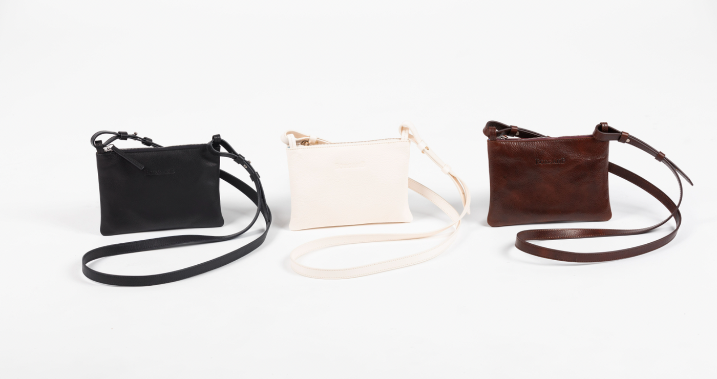 Bio leather pouches/ crossbody bags